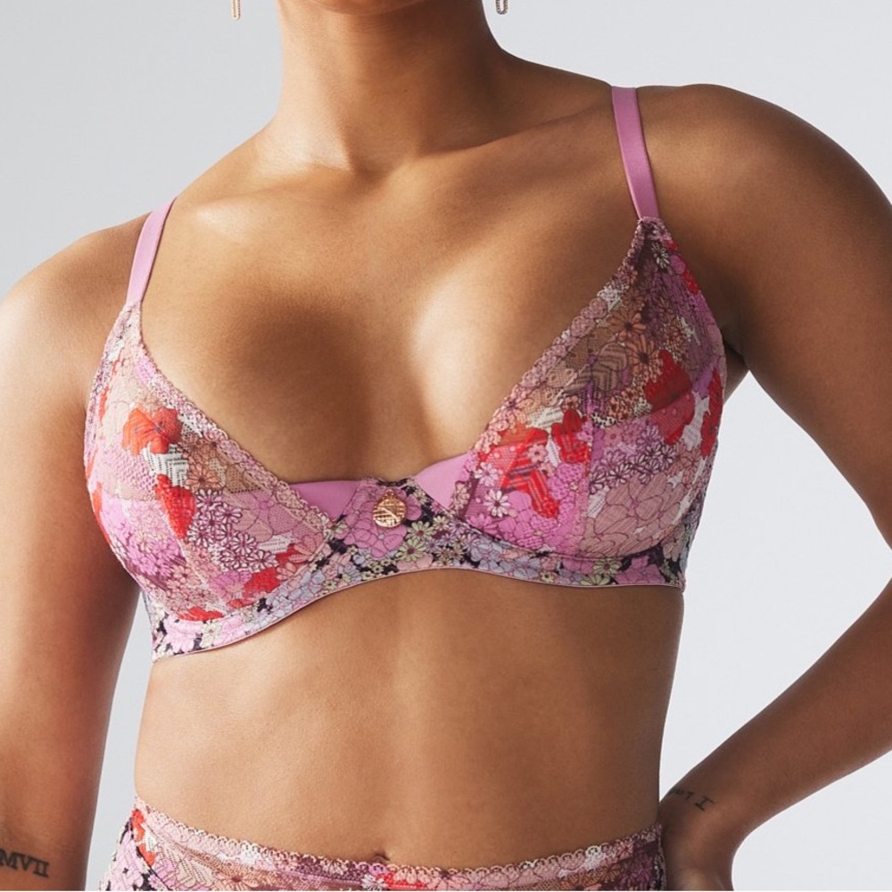 Savage X Fenty Lace Push Up Bra Set (2) Size 42G